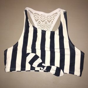Abercrombie kids striped swim top